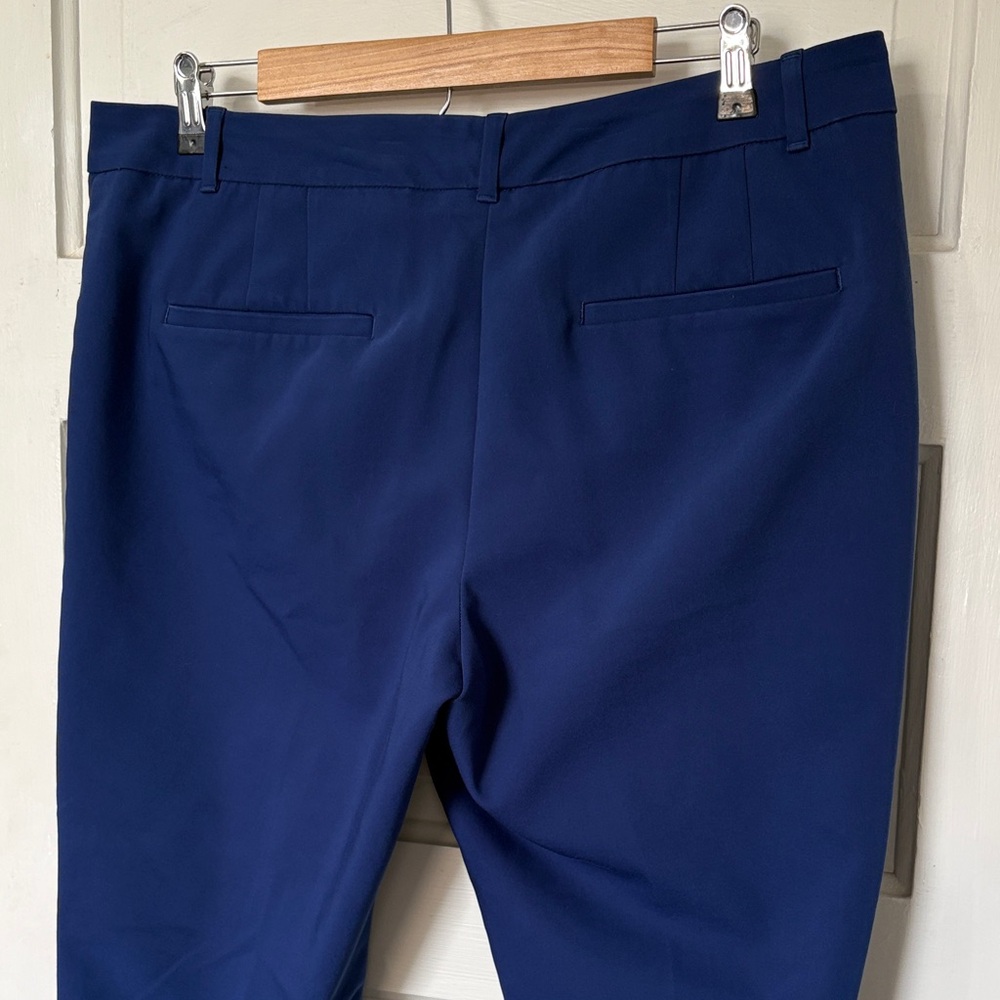 White House Black Market Royal Blue Cropped Dress Pants Sz 14 - Picture 4 of 6